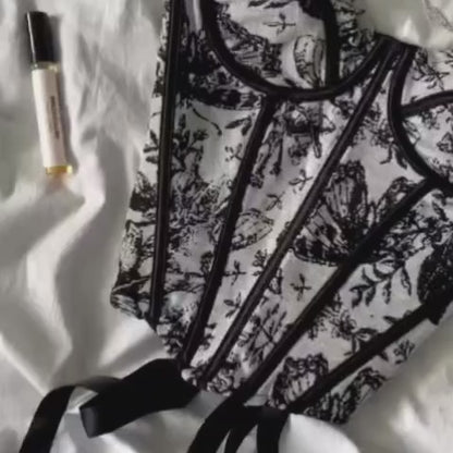 Jacquard Corset Tube Top