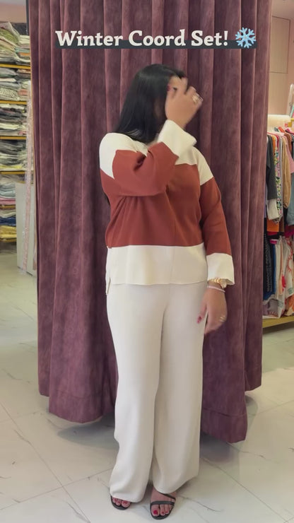 O-Neck Knitted Coord Set